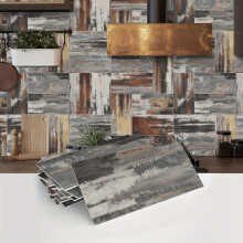16/32/64 stuks Rustiek Boerderij 3D Houtnerf Peel & Stick Behang - Waterdicht, Verwijderbare Vinyl Wandpanelen,