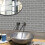 24 τεμ. Peel and Stick Vinyl Splashback Αυτοκόλλητα πλακιδίων, Καρό μοτίβ 3