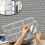 24 τεμ. Peel and Stick Vinyl Splashback Αυτοκόλλητα πλακιδίων, Καρό μοτίβ 4