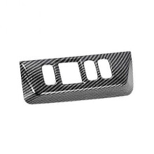 Car Interior Carbon Fiber Headlight Adjustment Switch Decoration Cover Trim Panel for 2007-2019