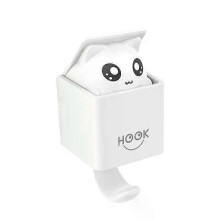 (Style B 1pc)Cute Animals Hanger Rack Wall Decoration Free Punching Creative Cat Shaped Hook Wall Hanging Hook for Clothes Hat Scarf Key