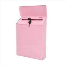 (Pink) Outdoor Wall Mount Password With lock Mailbox with Slot Weatherproof Mailings Easily Install For Household Farmhouse Mail Box