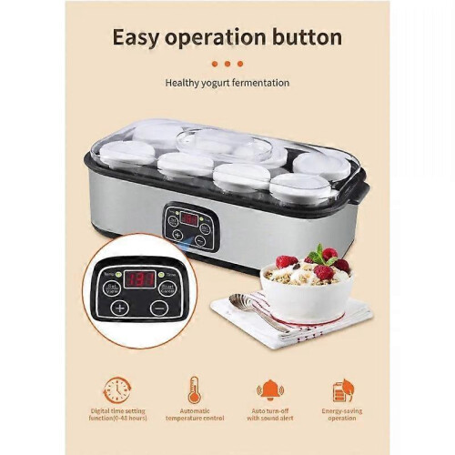 Automatic Yogurt Maker Portable Stand-alone 8-cup Yogurt with Adjustable Temperature and Time Control 1
