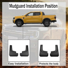 Για Ford Ranger Mudguards, 2024 αξεσουάρ αυτοκινήτου, λασπωτήρες, ανταλλακτι