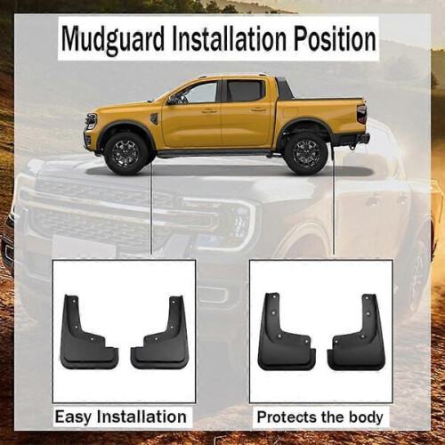 Για Ford Ranger Mudguards, 2024 αξεσουάρ αυτοκινήτου, λασπωτήρες, ανταλλακτι 1
