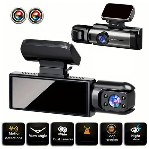 Dvr αυτοκινήτου νυχτερινής όρασης Hd 1080P με φακό F2.0, σώμα 2