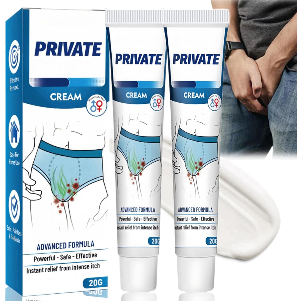 Gogerstar Men's Cream 2Pcs For Private Part,Fungal For Skin,Antifungal To Quickly Relieve Itching&Chapped Feeling&Remove Odor,Anti Itch For Man