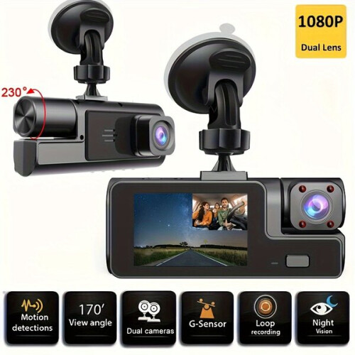 Διπλή βιντεοκάμερα Zkcamspy 1080P με ευρεία γωνία 170, νυχτερι 1