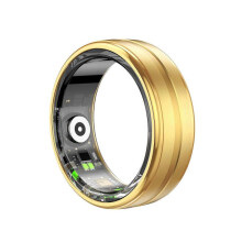 (11size, Gold) Smart Ring Men Women Health Monitor Waterproof Smartring Fitness Tracker Man Smart Rings Multiple Sport Modes