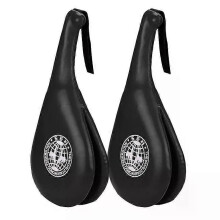 (2pcs Black) 1/2Pcs Taekwondo Double Kick Pad Target Tae Kwon Do Karate Kickboxing Training Gloves Portable Fitness & Body Building Equipment