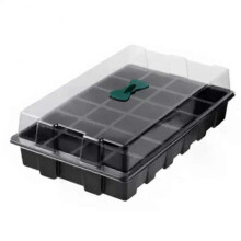 (Black-1pcs) Set 24 Holes Seedling Tray Seedling Box With Big Holes Gardening Flower And Plant Pots Greenhouse Seed Planting Box With