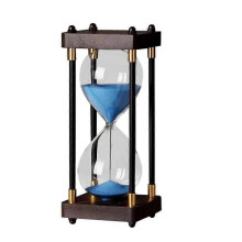 (60 Minutes, Peacock Blue) Decorative Hourglass Stylish Sand Timer Decorative Time Management Assistant Creative Hourglass for Living Room Workplace