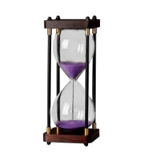 (60 Minutes, Purple) Decorative Hourglass Stylish Sand Timer Decorative Time Management Assistant Creative Hourglass for Living Room Workplace
