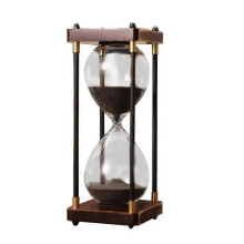 (30 Minutes, Black) Decorative Hourglass Stylish Sand Timer Decorative Time Management Assistant Creative Hourglass for Living Room Workplace