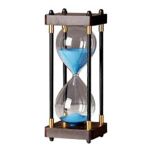 (30 Minutes, Blue) Decorative Hourglass Stylish Sand Timer Decorative Time Management Assistant Creative Hourglass for Living Room Workplace