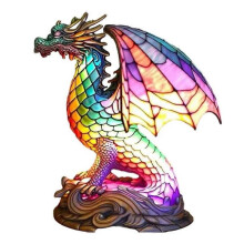 Diamond Painting Desktop Decorations with Light Dragon Table Top Diamond Painting Ornament Kit Dragon for Office Desktop Decor