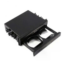 Car Universal Double/Single Din Radio Pocket Kit Drink Cup Holder + Storage Box Double Layer Drawer