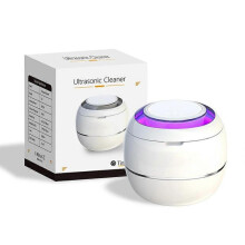 (EU Plug) Ultrasonic Cleaner For Retainers Dentures Jewelry Cleaning Machine Mini Portable UV Ultrasonic False Teeth Retainer Cleaner