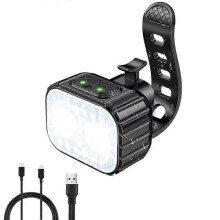 (White Headlight) Bike Light Set Super Bright,Bike USB Rechargeable LED Light,Bike Light for Night Riding,Bike Front and Tail Light
