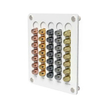 (01) 35 Pods Coffee Capsule Storage Display Rack Wall-mounted Transparent Coffee Capsule Holder Coffeeware Nespresso Capsule Holder