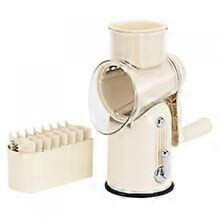 (White) Whimsyard Rotary Grater, 5 in 1 Cheese Vegetable Grater with Handle