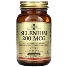 Solgar, Selenio, 200 mcg, 100 Comprimi