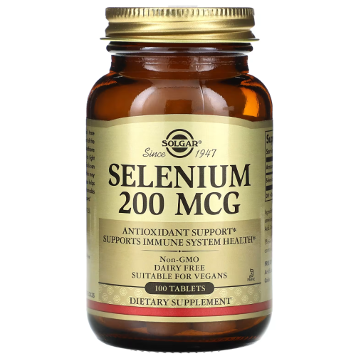 Solgar Solgar, Selenio, 200 mcg, 100 Tabletas