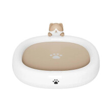 (White) Lovely Kitty Coffee Mug Warmer Electric Cup Heater Coaster Mat for Home 3 Temperature Settings PTC Heating Milk Tea Warming Pad