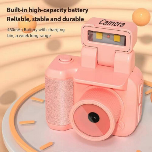 (Pink -  with battery) Mini Camera, Mini Vintage Camera, Tiny Nostalgic Snap Camera 1