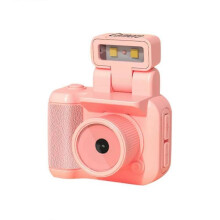 (Pink - with battery) Mini Camera, Mini Vintage Camera, Tiny Nostalgic Snap Camera
