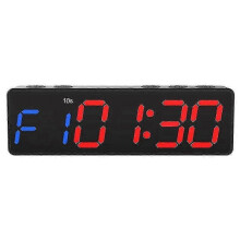 (Black) Gym Timer Interval Workout Clock Stopwatch for Training Countdown and Count Up