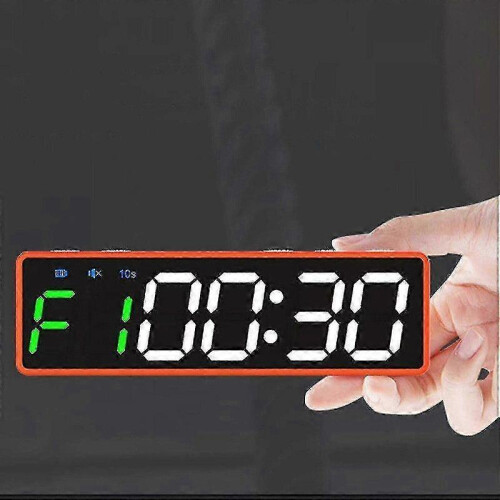 (Black) Gym Timer Interval Workout Clock Stopwatch for Training Countdown and Count Up 1