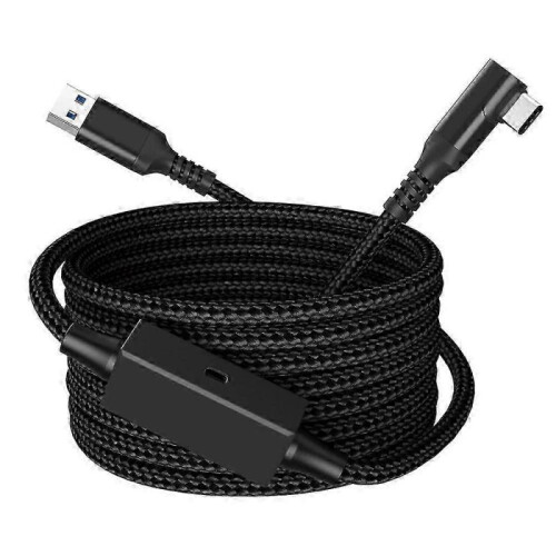 For Meta Quest 3 PICO 4 VR Data Cable 5m USB to Type-C PC Link Streaming Fast Charging Cord with Amp