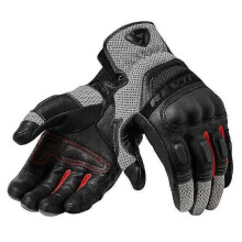 (XL, Gray) Revit Dirt3 Touch Screen Men's Gloves Genuine Leather Motorbike Moto GP Street Bike Off Road Racing Grey