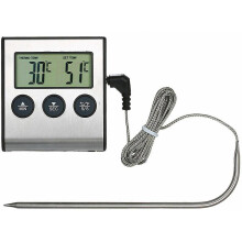 0250C Food Cooking Thermometer with Alarm Timer Function, Food Temperature Gauge for Kitchen BBQ