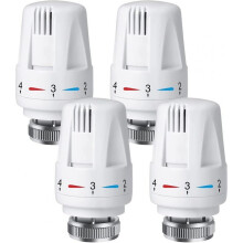 Thermostatic Radiator Head, 4 Pieces Radiator Valve Head, Thermostatic Radiator Valve, M30 x 1.5 Thermostat Head, Radiator Head for Office and Home