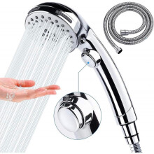 Shower Head, Handheld Shower Head with 1.5M Hose (No Bracket), 6 Spray Settings High Pressure Detachable Shower Head with On/Off Switch