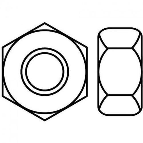 Zinc-plated hexagonal nut 6 points 8  10mm (set of 50 nuts) 1