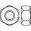 Zinc-plated hexagonal nut 6 points 8  10mm (set of 50 nuts) 1