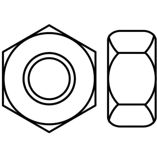 Zinc-plated hexagonal nut 6 points 8  10mm (set of 50 nuts)