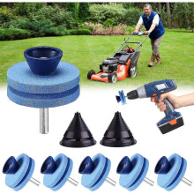 Lawn Mower Accessories - 6 Lawn Mower Blade Sharpeners and 2 Universal Blade Balancer Blades