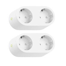 Connected Socket (Type F), Set of 2 Smart Sockets, WiFi Socket with Voice Command and Remote Control