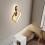 Walnut grain wall light 3 colors dimmable, modern acrylic lampshade, hotel restaurant wall light 3