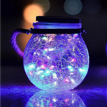 Solar Garden Lantern, 1 Piece Outdoor Hanging Solar Lantern with 20 LED Waterproof Solar Lantern Decorative Lighting for Garden Porch Patio Balcony(Mu