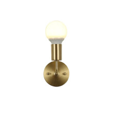 American country full copper wall lamp, living room background lamp, bedroom bedside lamp, single head led lamp