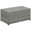 Outsunny Outsunny Outdoor Coffee Table, Glass Top Rattan Side Table, Light Grey 8