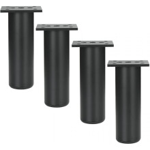 4 Pcs Aluminum Alloy Furniture Legs Cabinet Legs Kitchen Sofa Table Metal Height 150mm Black