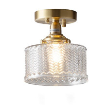 Home Glass Small Ceiling Light E14 1 Light Brass Ceiling Light Nordic Ceiling Light Bathroom Balcony Indoor Ceiling Light Stairs Entrance Near Ceiling