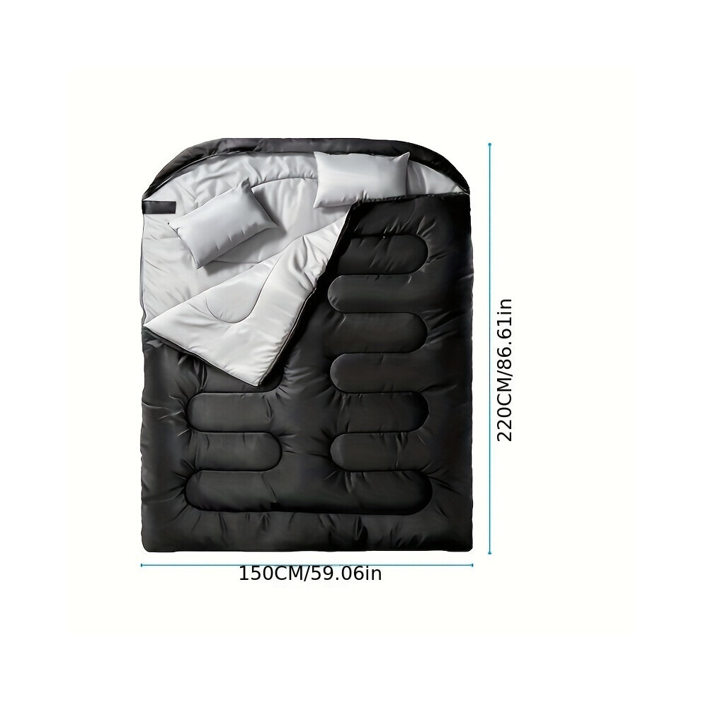 Sac de couchage double pour adulte pour randonnée en plein air