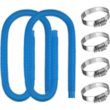 32mm Swimming Pool Hose, 2 PCS 32mm Swimming Pool Hose with 4 Clamps Compatible with In-tex 330/530/1000 Gallon Pool Pumps